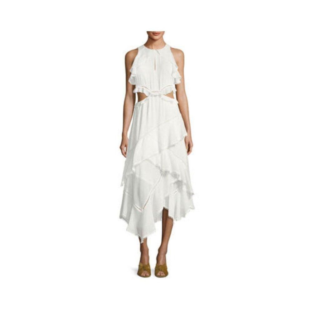 NWT Red Carter Camila Ruffled Sleeveless Dress Sz Small